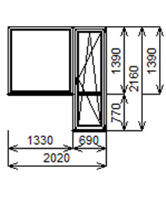 балконный блок 2020x2160