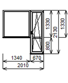 балконный блок 2010x2130