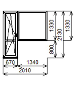 балконный блок 2010х2130