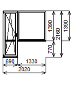 балконный блок 2020х2160